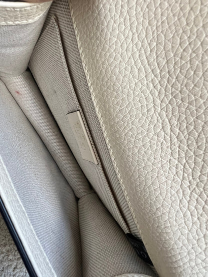 Gucci Cream GG Marmont Chain Mini Bag