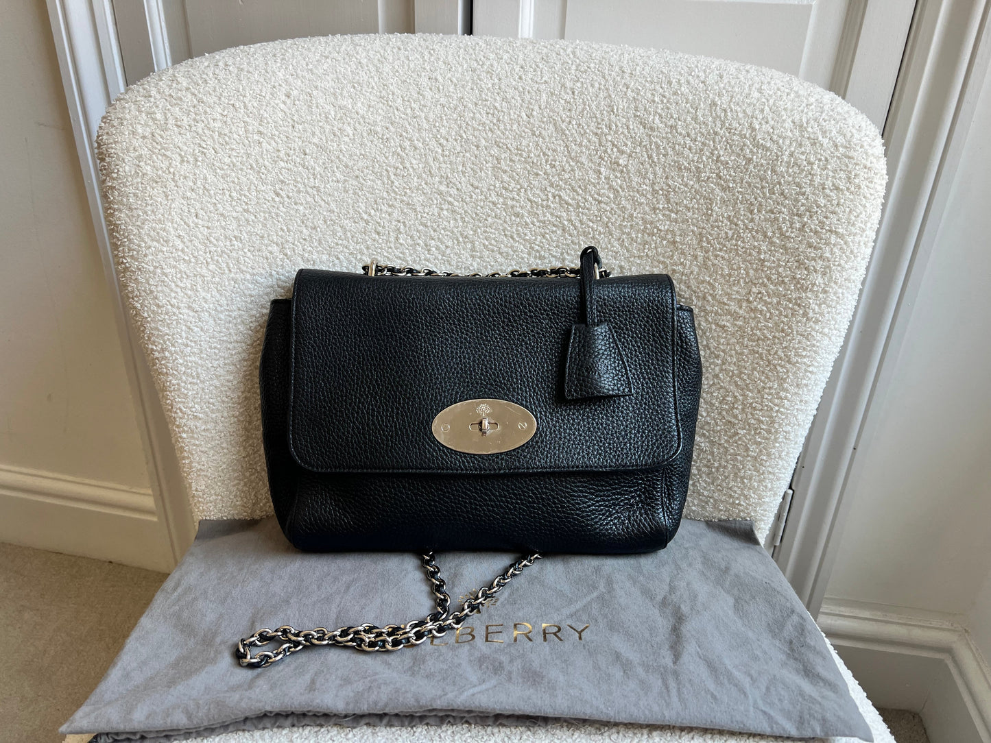 Mulberry Black Medium Lily with Silver Hardware (RRP £1095)