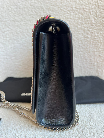Yves Saint Laurent (YSL) Black Medium Kate with Silver Hardware (RRP £1730)