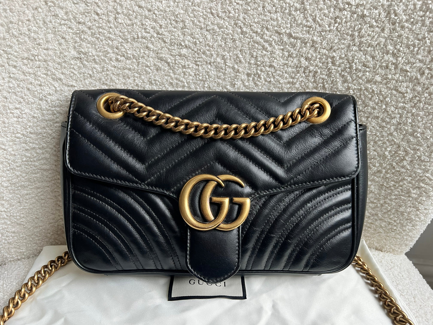 Gucci GG Black Marmont Small Shoulder Bag (RRP £2070)