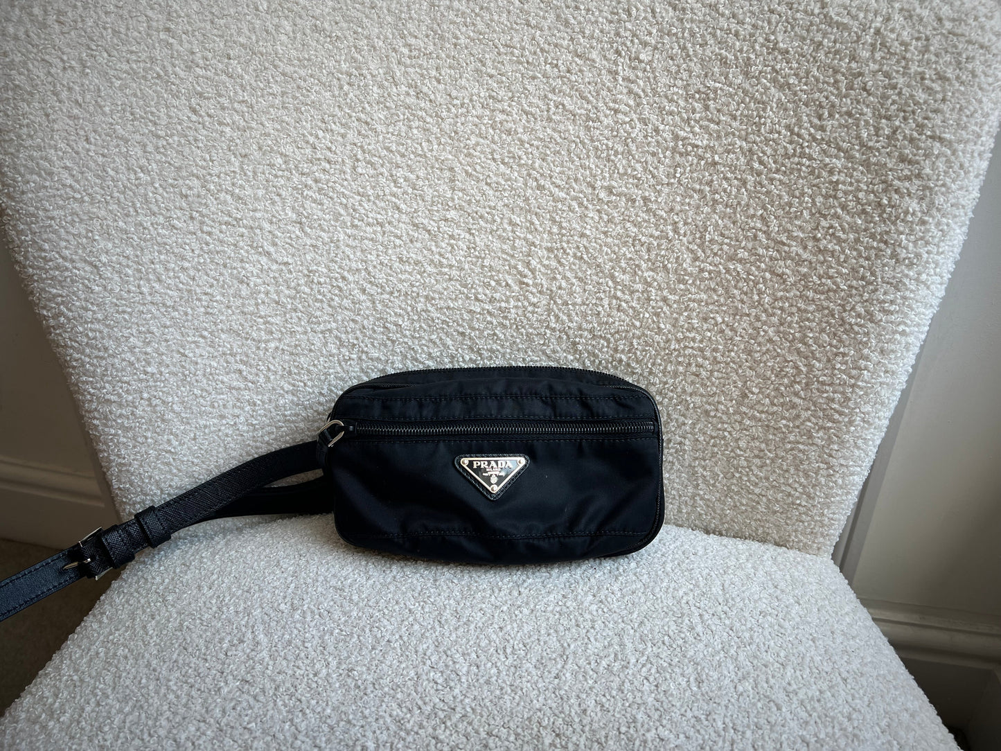 Prada Black Nylon Mini Belt Bag