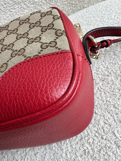 Gucci Bree GG Canvas Red Small Messenger Bag