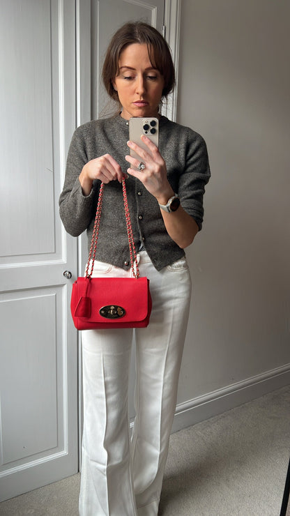 Mulberry Hibiscus Red Regular Lily with Gold Hardware (RRP £995)
