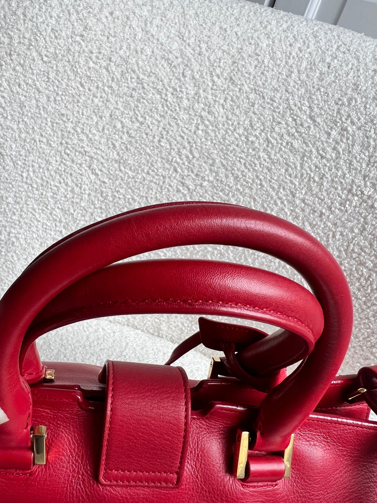 Yves Saint Laurent (YSL) Red Small Cabas Chyc Bag (RRP £1,350)