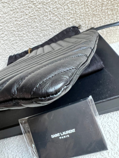 Yves Saint Laurent (YSL) Black Cassandre Clutch Pouch (RRP £580)