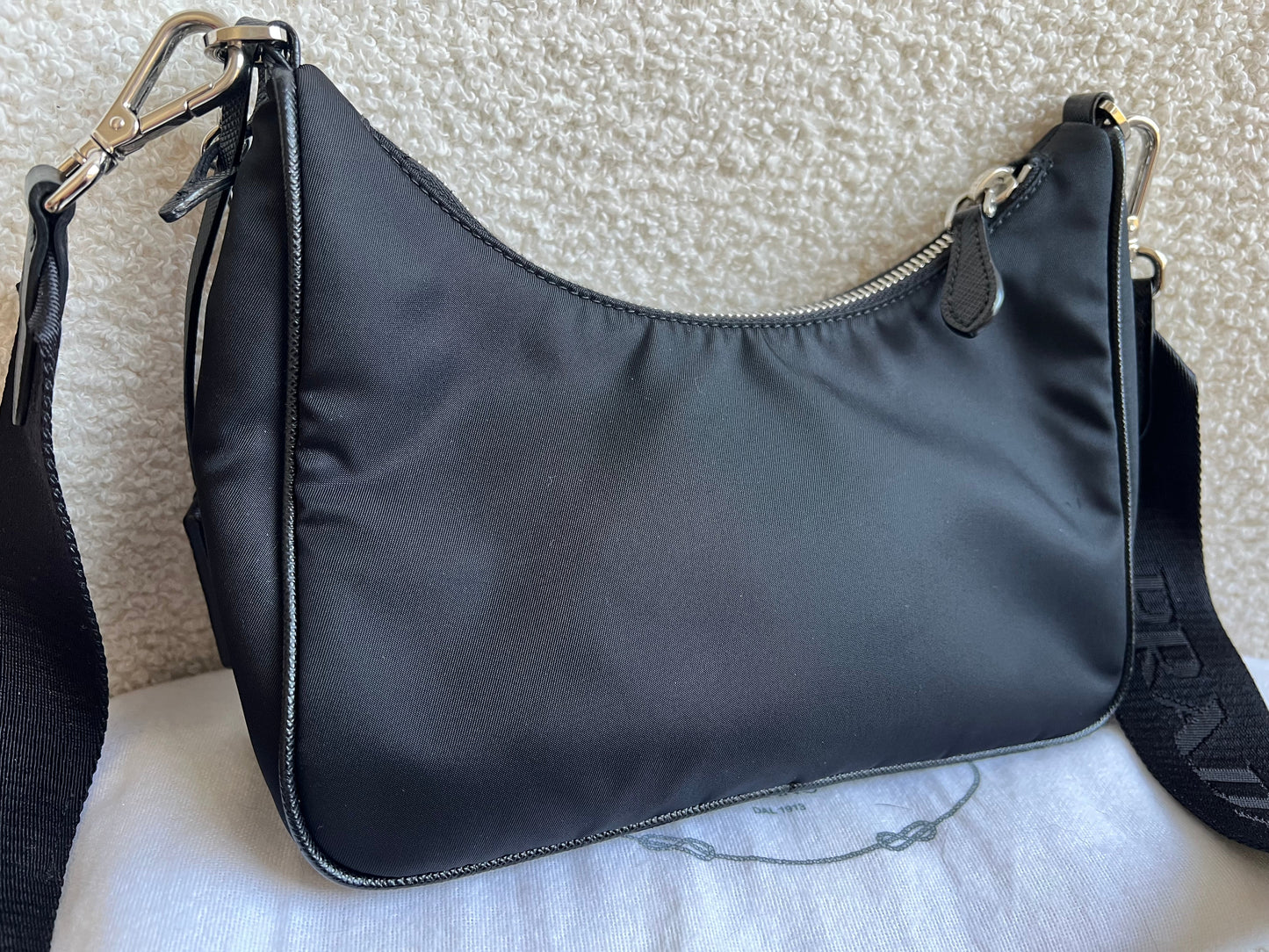 Prada Re-edition Black Nylon Shoulder Bag (RRP £1,500)
