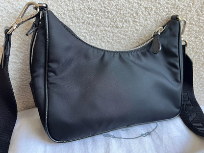 Prada Re-edition Black Nylon Shoulder Bag (RRP £1,500)