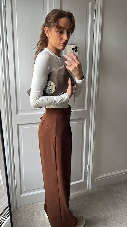 Mulberry Taupe Daria Clutch (RRP £550)