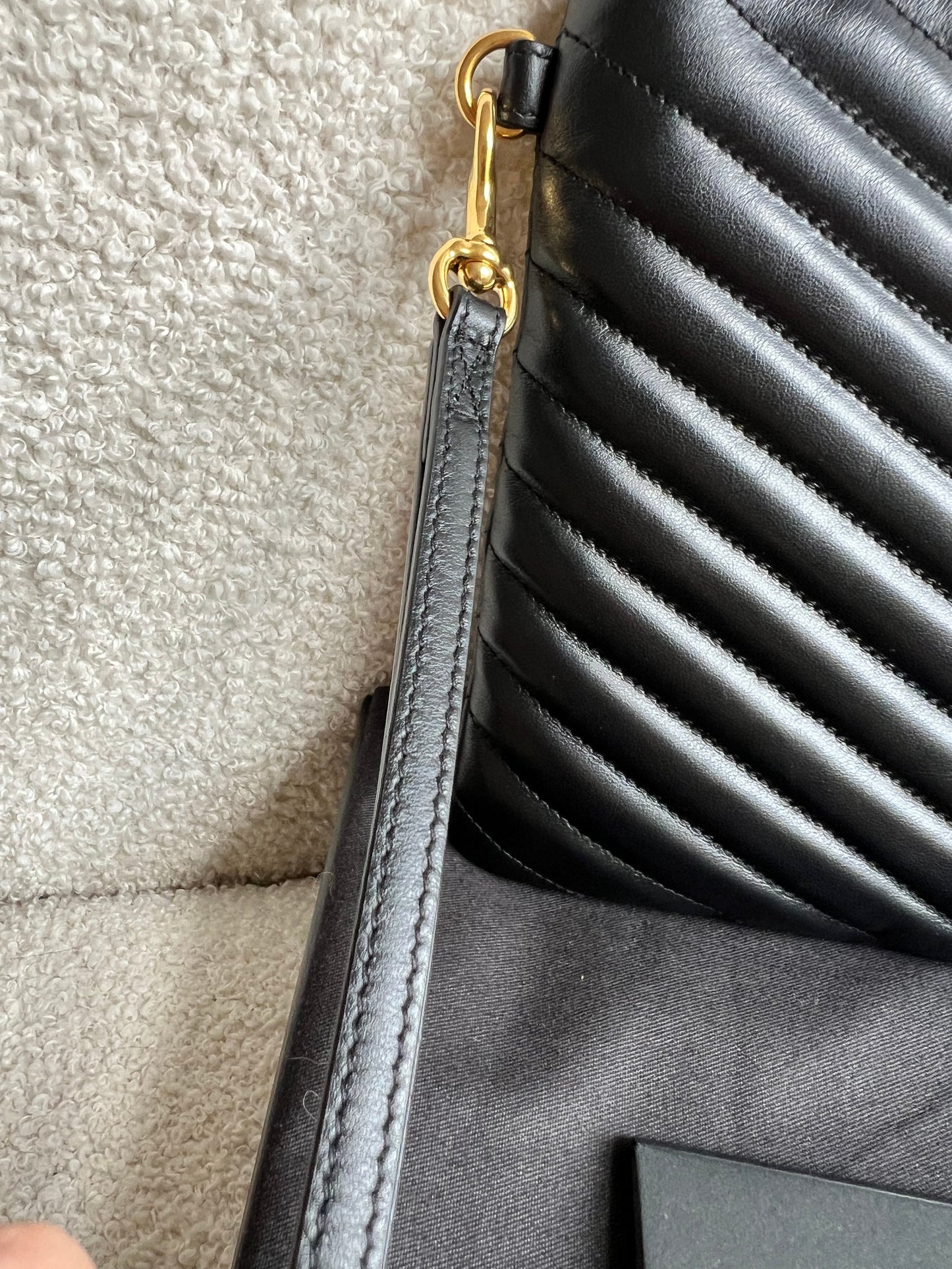Yves Saint Laurent (YSL) Black Monogram Clutch Pouch (RRP £530)