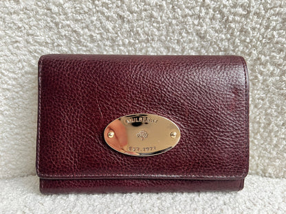 Mulberry Oxblood French Purse (RRP £295)