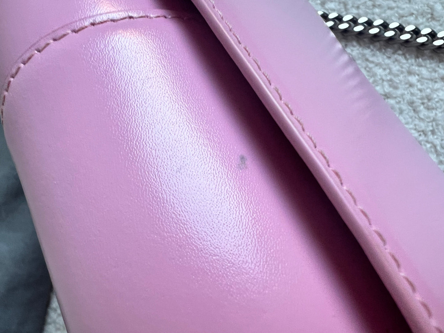 Balenciaga Pink Hourglass Wallet on Chain (RRP £1190)