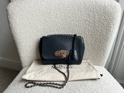 Mulberry Midnight Regular Lily with Silver Hardware (RRP £1095)