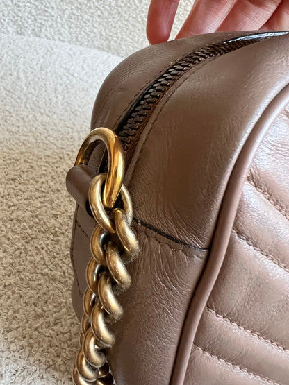 Gucci GG Marmont Dusty Pink Small Shoulder Bag (RRP £1440)