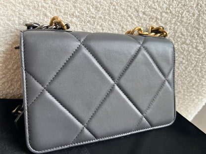 Chanel Grey 19 Wallet on Chain