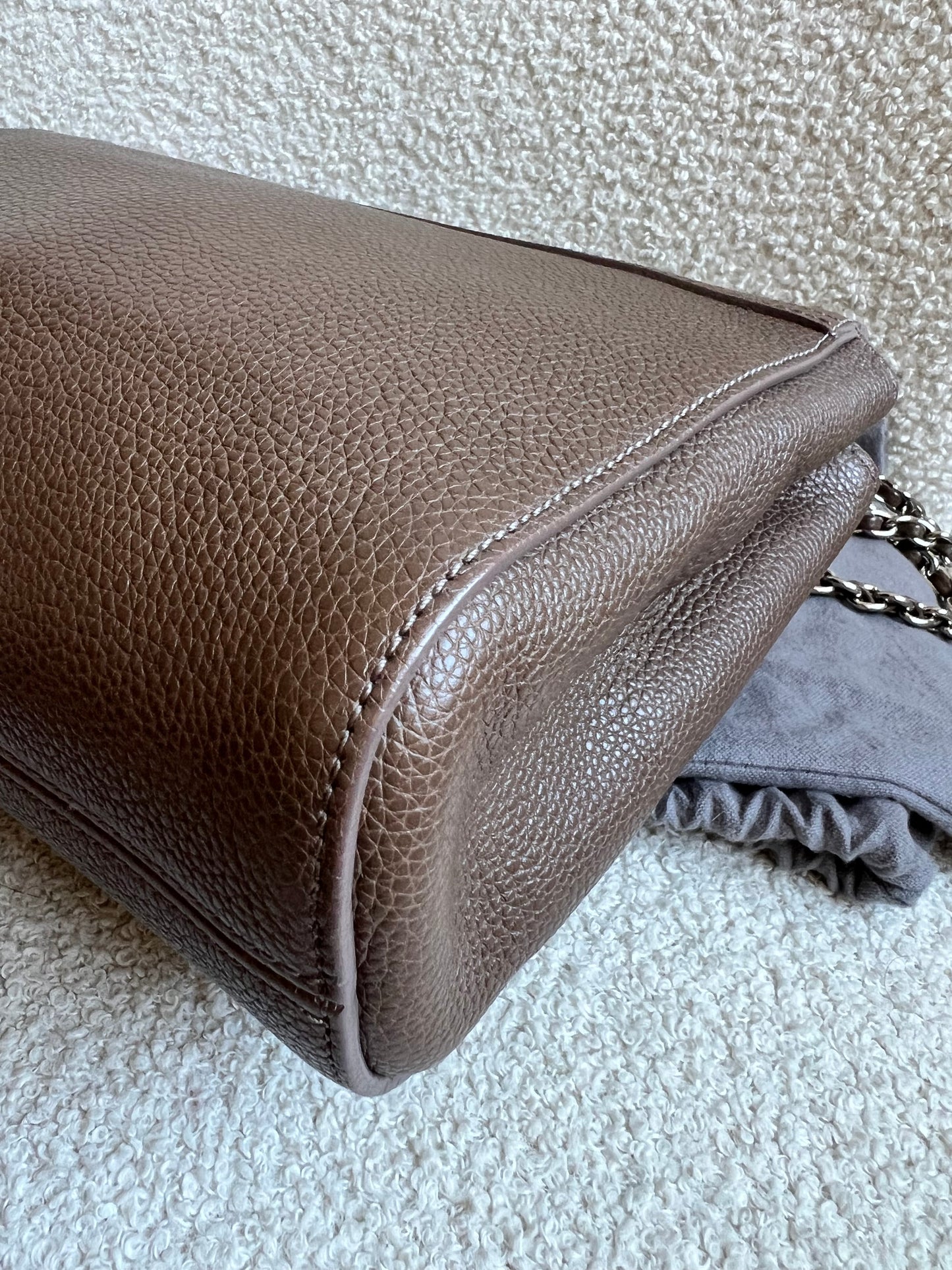 Mulberry Taupe Medium Lily with Silver Hardware (RRP £1095)