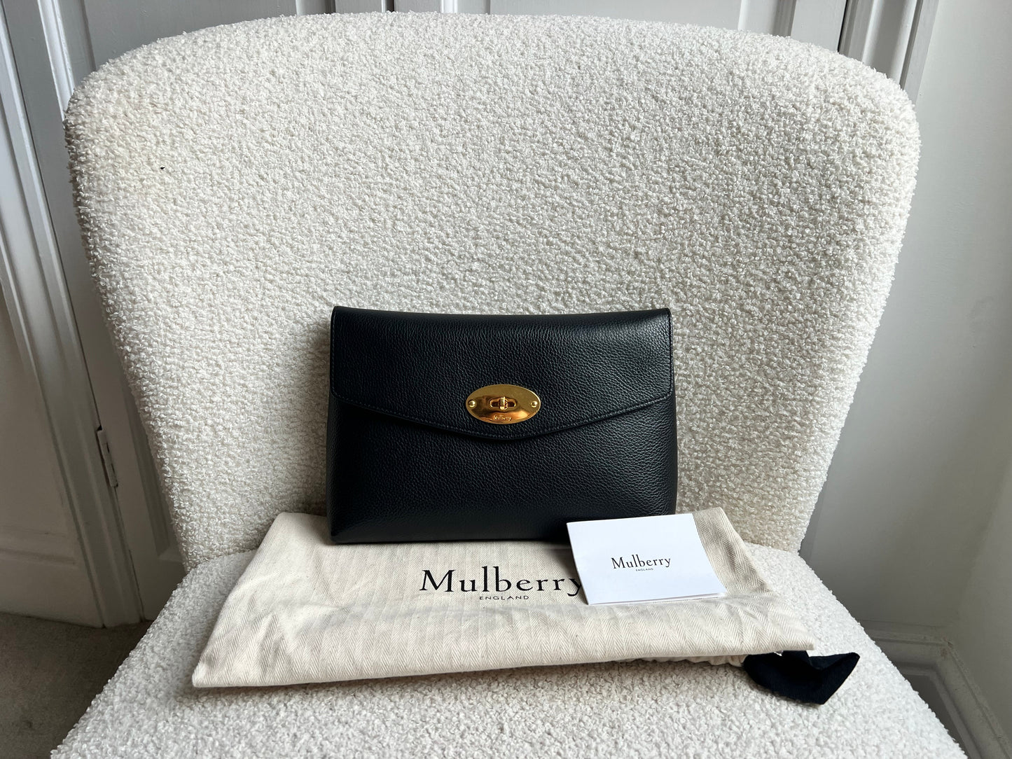Mulberry Black Large Darley Cosmetic Pouch (RRP £395)
