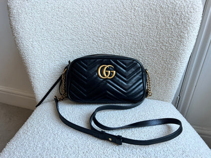 Gucci GG Black Marmont Small Shoulder Bag (RRP £1440)