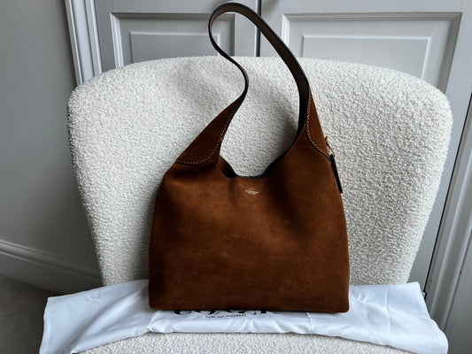Coach Brown Suede Brooklyn 28 Shoulder Bag (RRP £350)