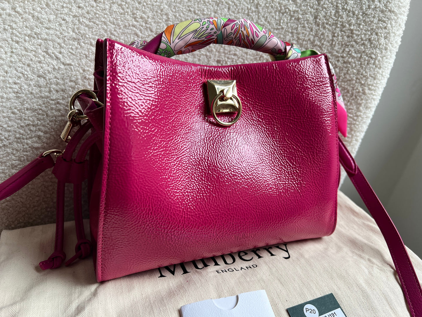 Mulberry Small Spongy Patent Pink Iris