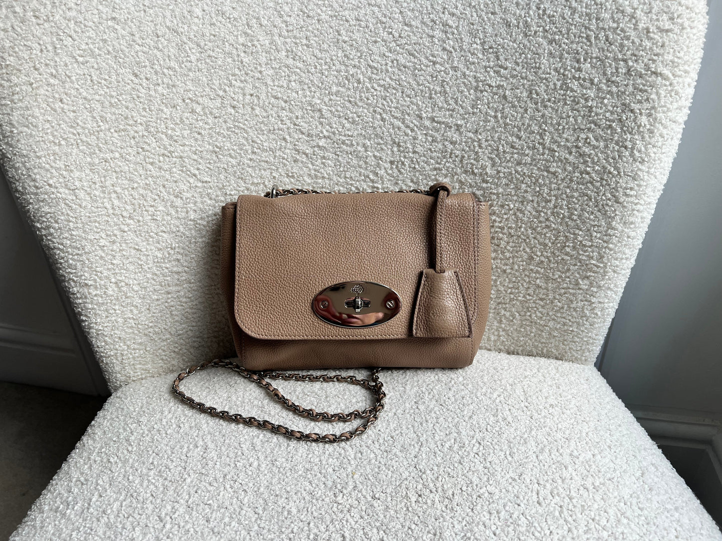 Mulberry Mushroom Grey Regular Lily with Silver Hardware (RRP £995)