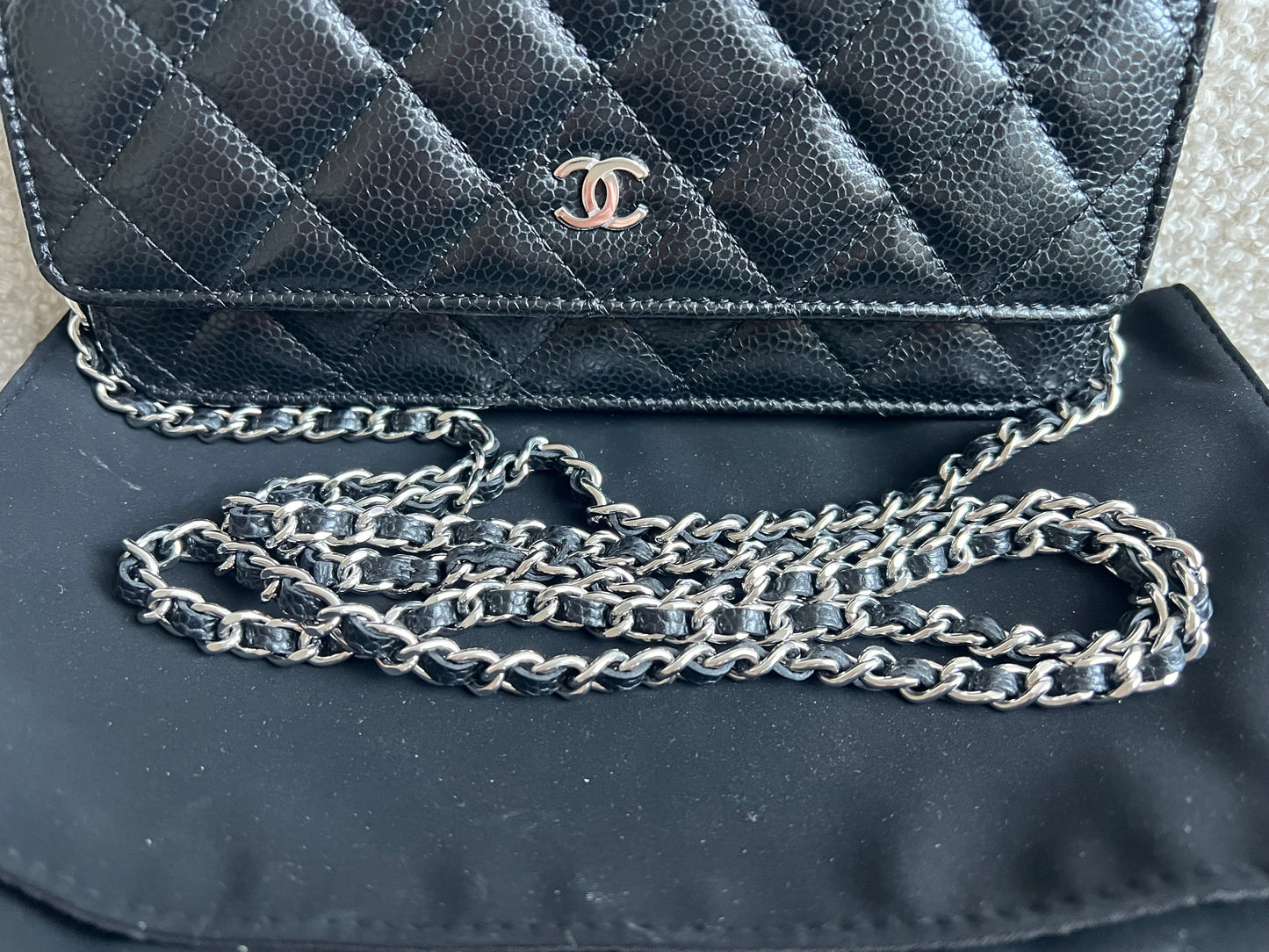 Chanel Black Caviar Wallet on Chain (RRP £2,930)