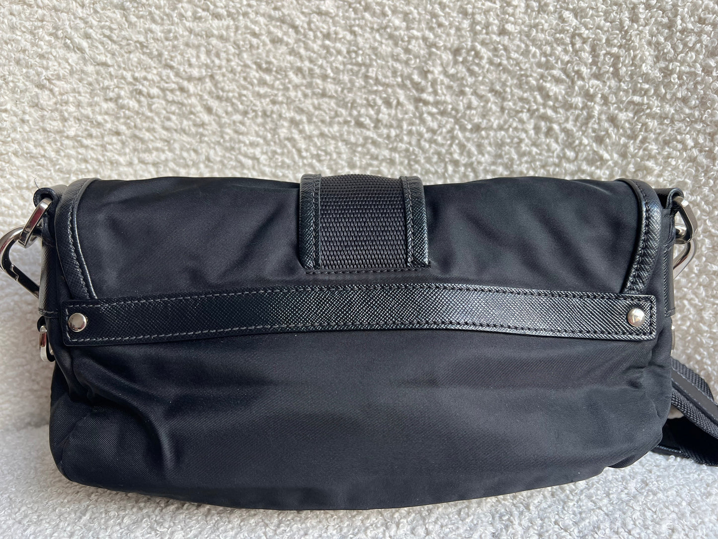 Prada Vintage Nylon Buckle Shoulder Bag