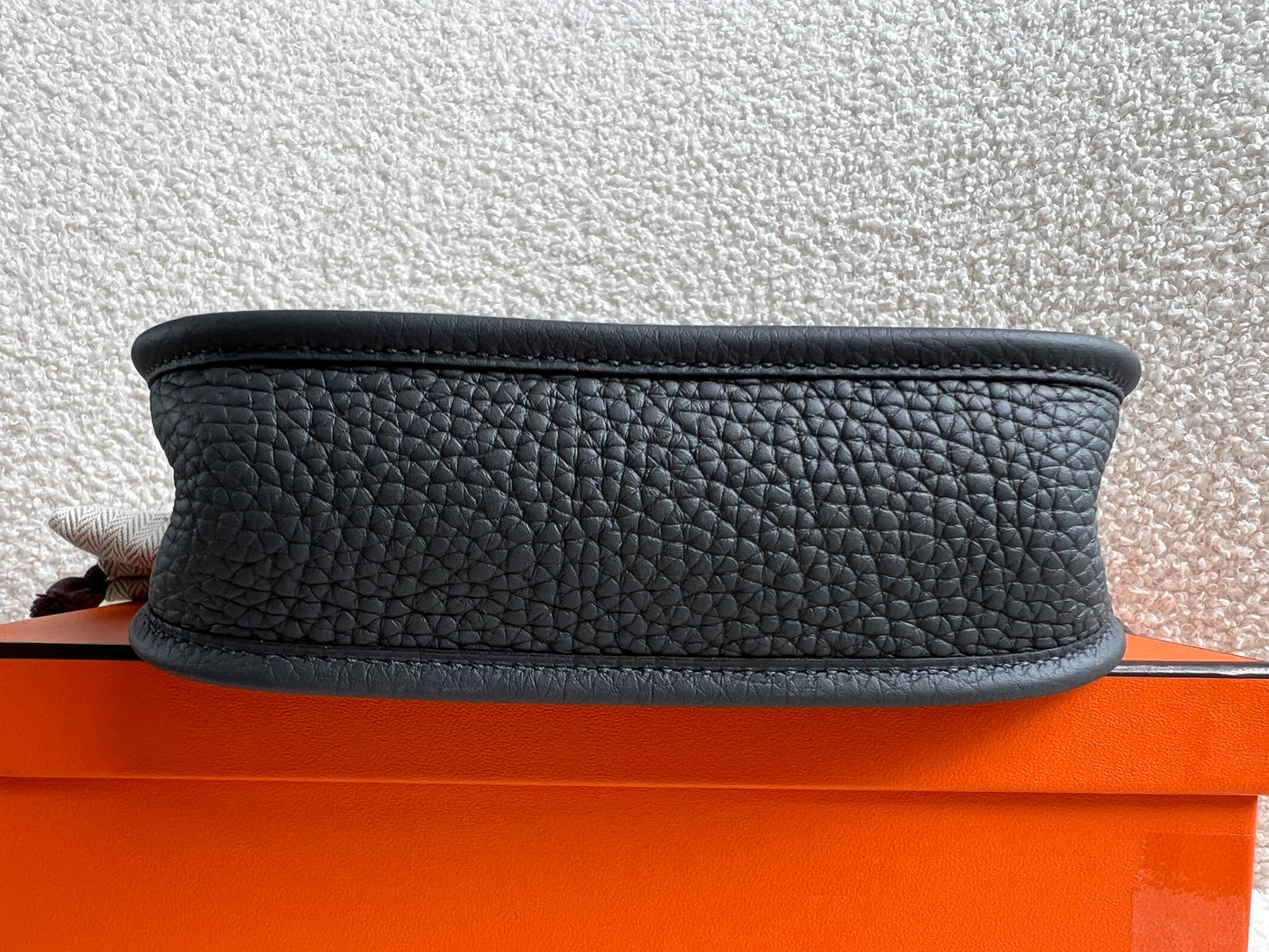 Hermes Evelyne TPM in Grey Clemence Leather with Palladium Hardware