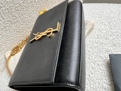 Yves Saint Laurent (YSL) Black Small Kate with Gold Hardware (RRP £1,550)
