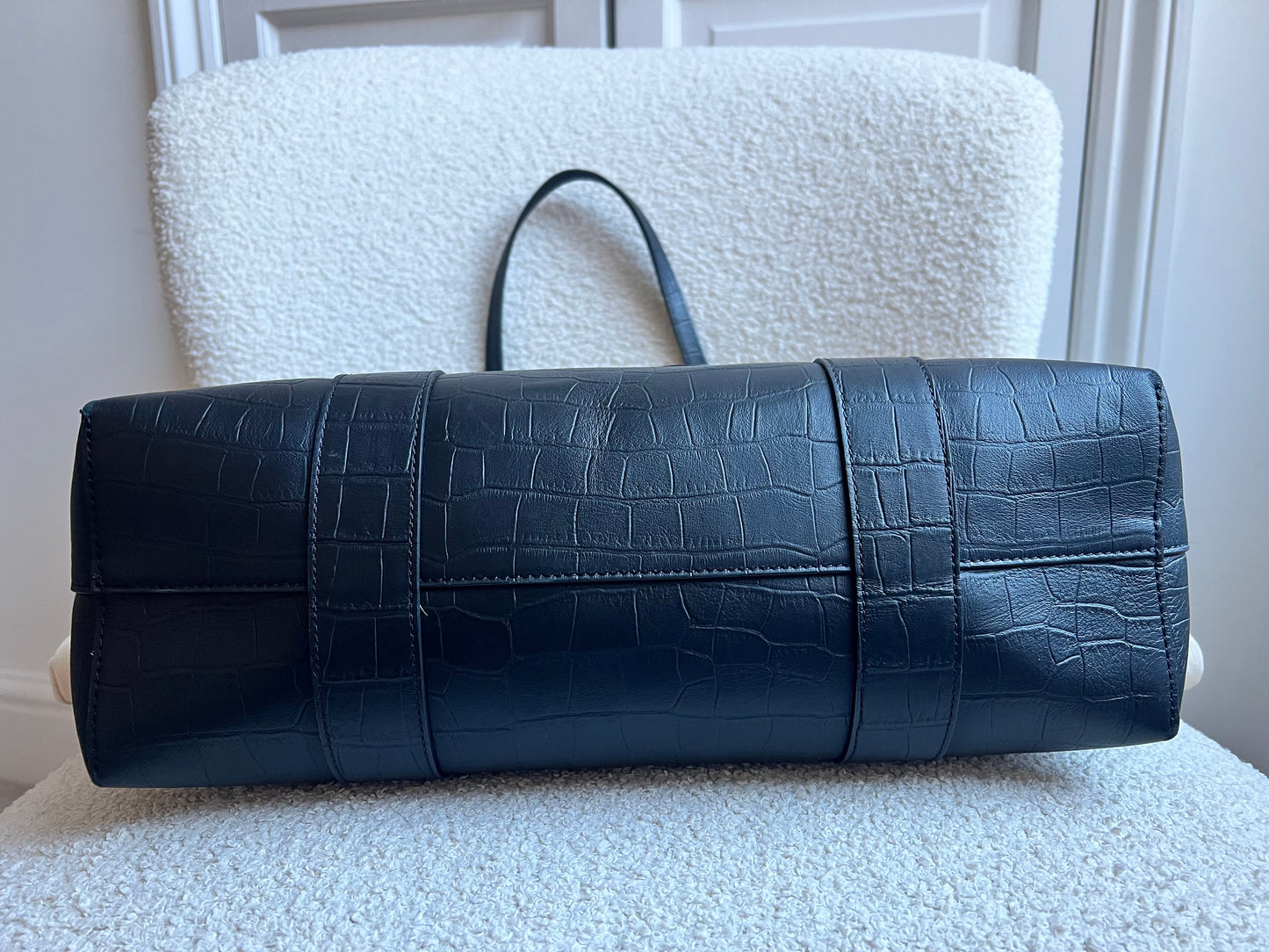 Mulberry Black Matte Croc Bayswater Tote (RRP £845)