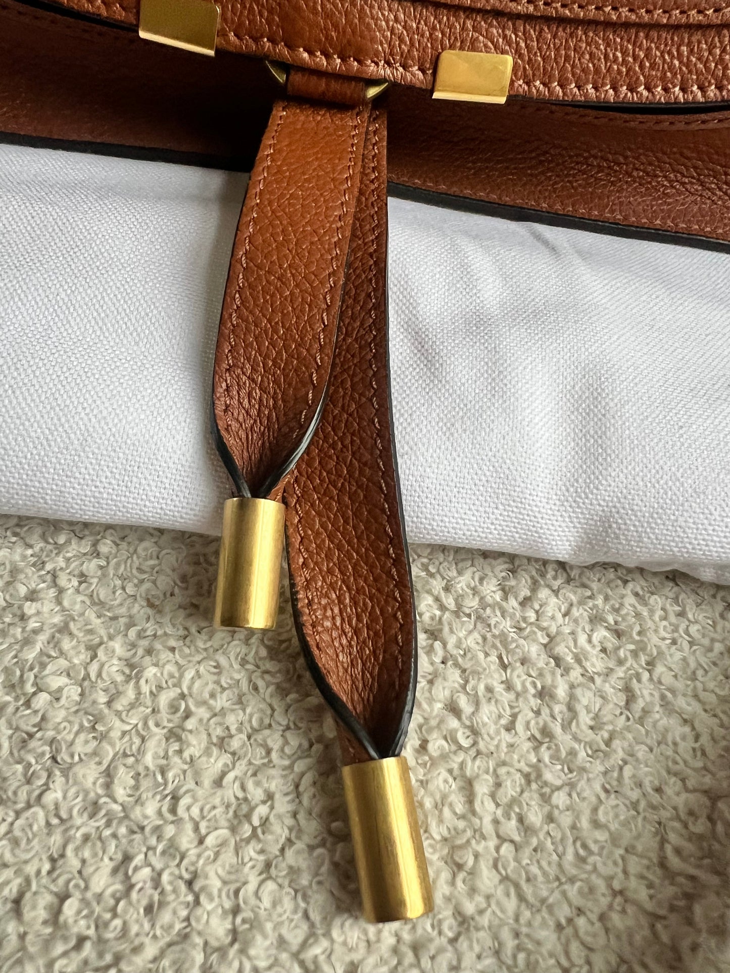 Chloe Medium Marcie Double Carry Bag in Tan (RRP £1890)