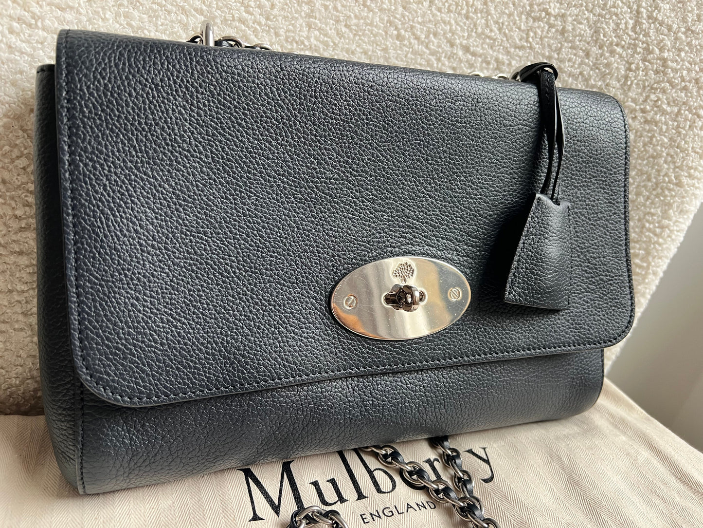 Mulberry Midnight Medium Lily with Silver Hardware (RRP £1095)