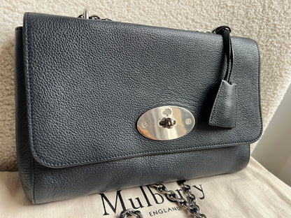 Mulberry Midnight Medium Lily with Silver Hardware (RRP £1095)