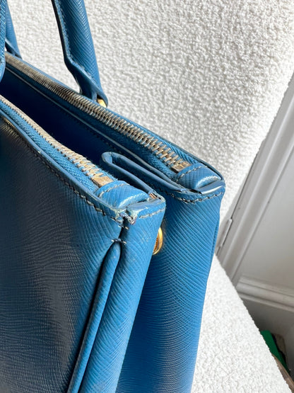 Prada Blue Saffiano Tote