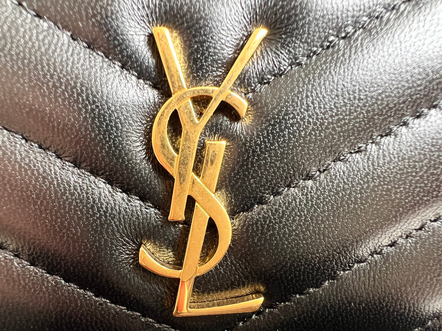 Yves Saint Laurent Black Lambskin Cassandre Small Zip Wallet (RRP £400)