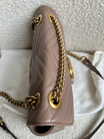 Gucci GG Dusty Pink Marmont Small Shoulder Bag (RRP £2070)