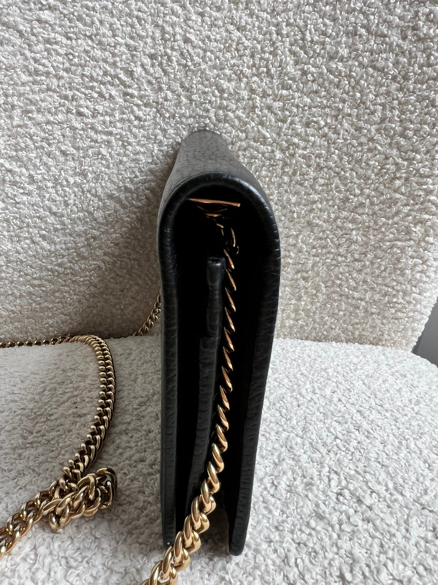Gucci Black GG Marmont Chain Wallet (RRP £790)