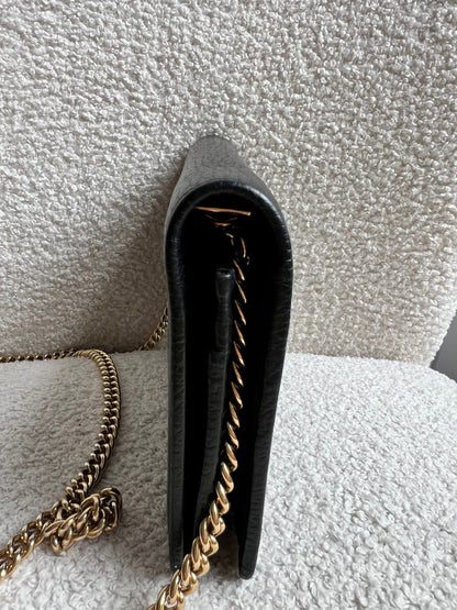 Gucci Black GG Marmont Chain Wallet (RRP £790)
