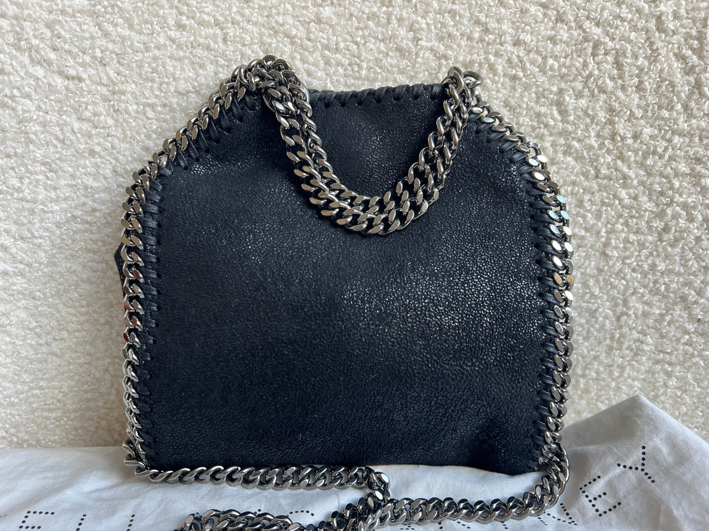 Stella McCartney Black Tiny Falabella Tote Bag (RRP £775)