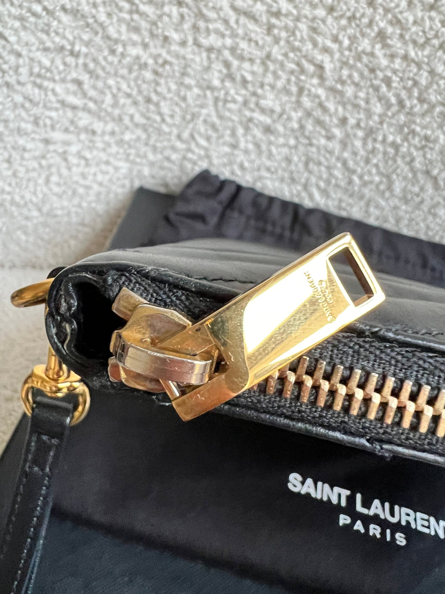 Yves Saint Laurent (YSL) Black Cassandre Clutch Pouch (RRP £580)