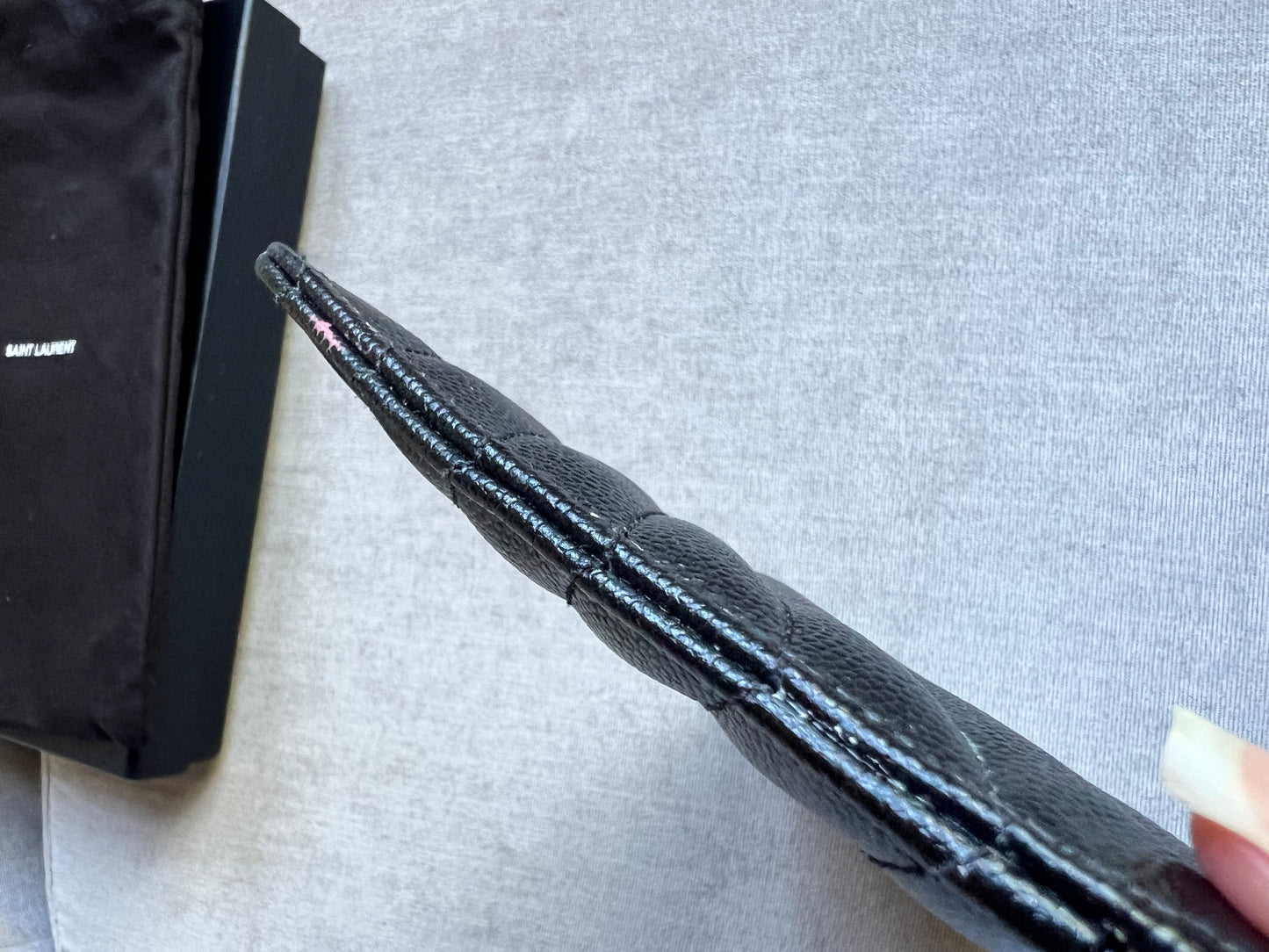Yves Saint Laurent (YSL) Black Cassandra Zip Pouch (RRP £365)