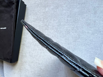 Yves Saint Laurent (YSL) Black Cassandra Zip Pouch (RRP £365)