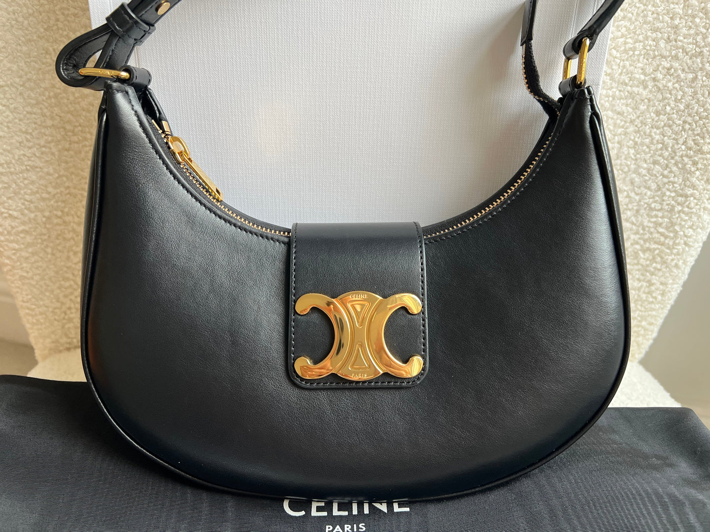 Celine Medium Ava Triomphe in Black (RRP £1850)