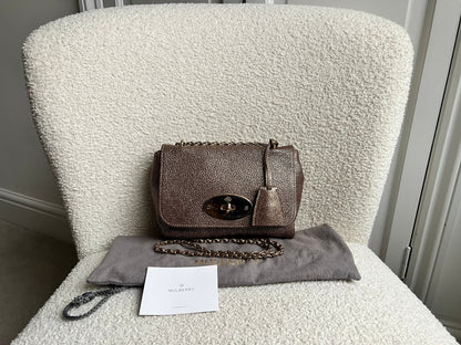 Mulberry Metallic Mushroom Regular Lily with Gold Hardware (RRP £995)