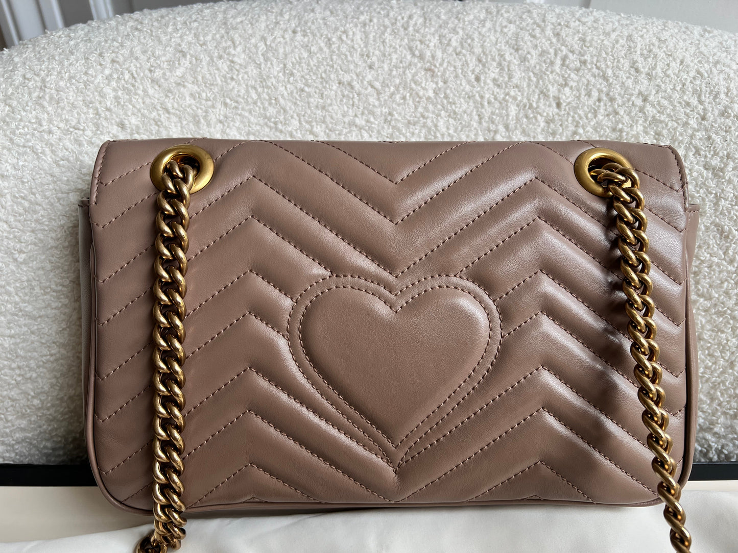 Gucci GG Dusty Pink Marmont Small Shoulder Bag (RRP £2070)