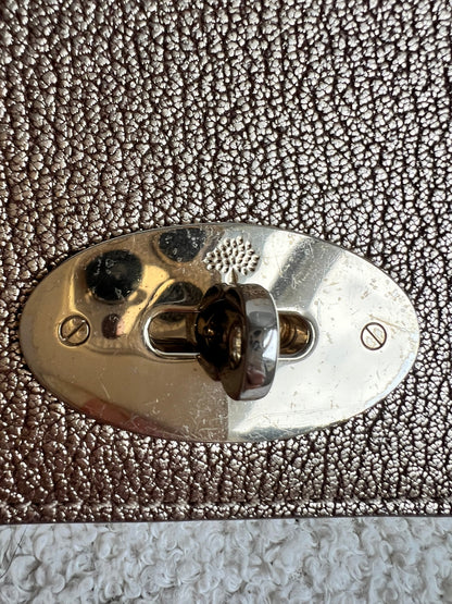 Mulberry Metallic Mushroom Bayswater Clutch (RRP £495)