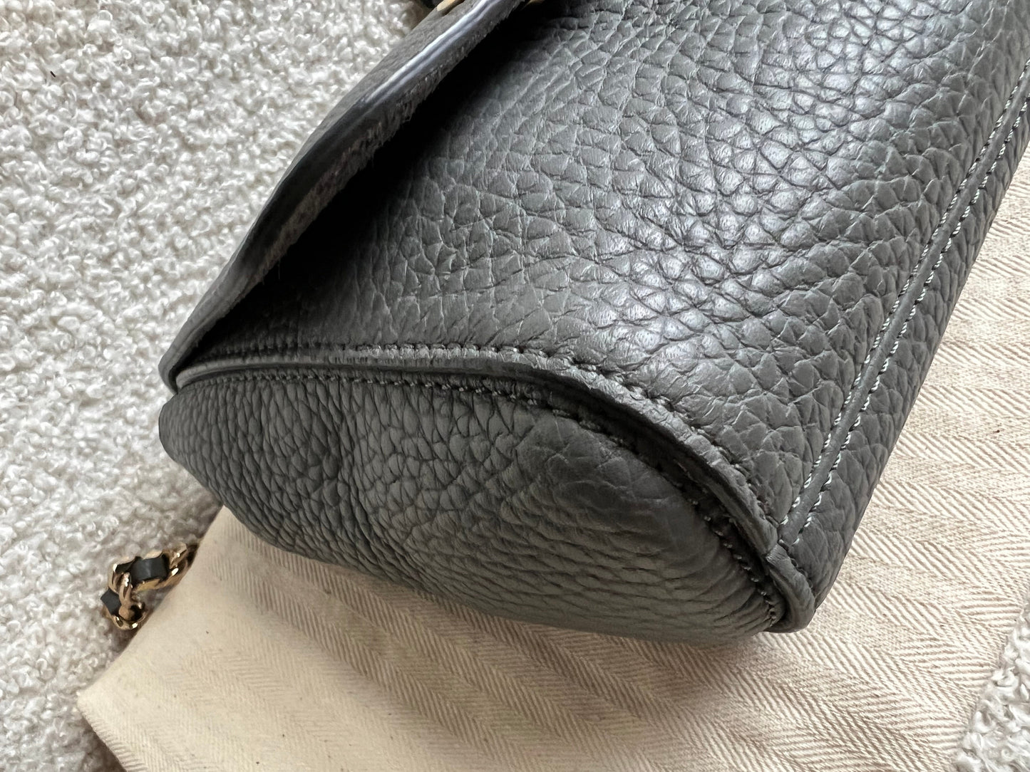 Mulberry Solid Grey Regular Top Handle Lily (RRP £1095)