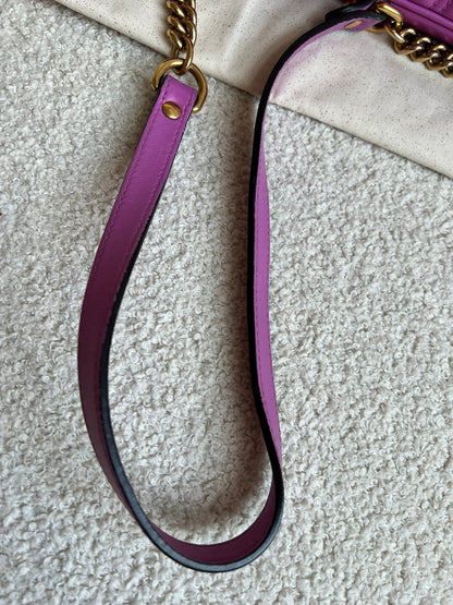 Gucci GG Hot Pink Marmont Small Shoulder Bag (RRP £2070)