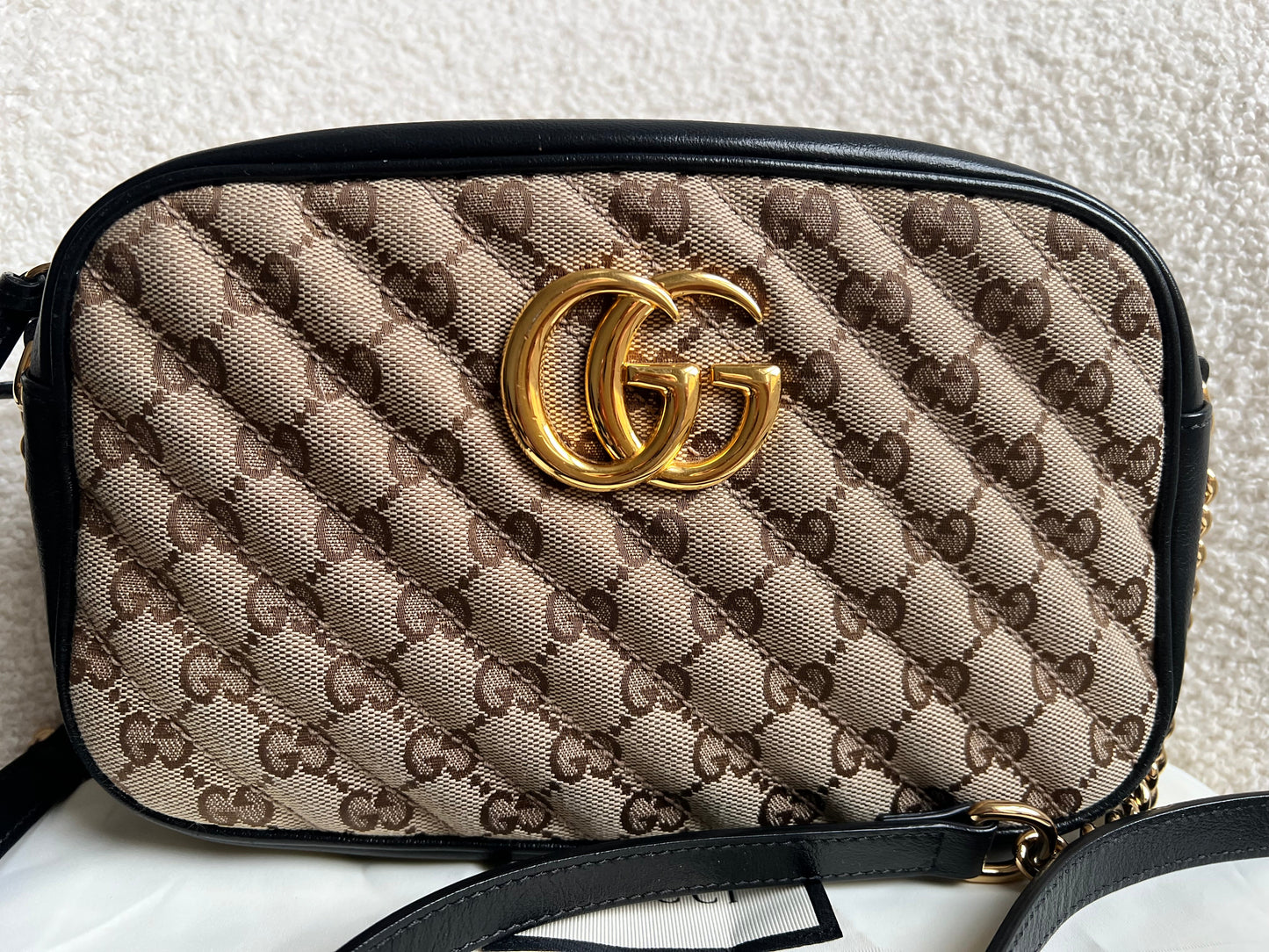 Gucci GG Marmont Canvas Small Shoulder Bag