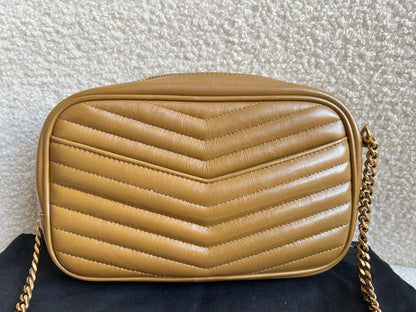 Yves Saint Laurent (YSL) Toffee Beige Mini Lou Camera Bag (RRP £1285)