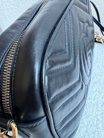 Gucci GG Black Marmont Small Shoulder Bag (RRP £1440)